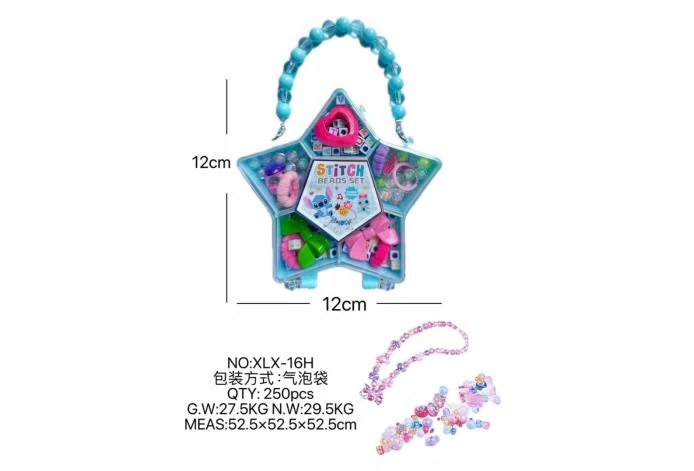 DIY pretend play girl toy beaded Stitch pentagram
