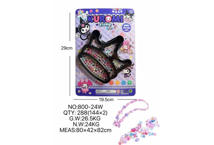 DIY Play House Girl Toy Beads Kuromi Crown