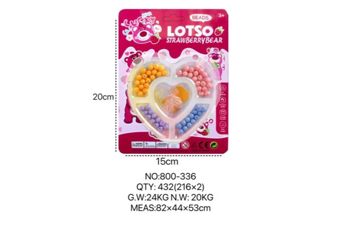 Strawberry Bear DIY Beads Heart