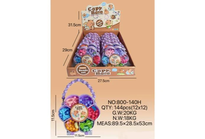 DIY Pretend Play Girl Toy Beads Capybara Plum Blossom (12PCS Single Price)