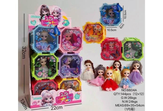 Pretend Play Barbie Six-color Mixed (Price per piece for 12PCS)