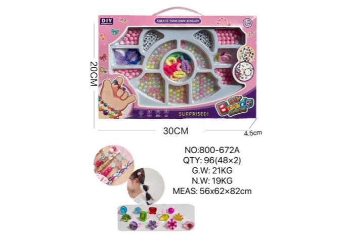 DIY Playing House Girl Toys Beaded Cartoon Hand Cat