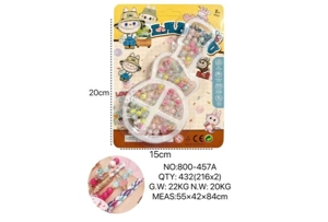 DIY Playing House Girl Toys Beaded Cartoon Hand Square