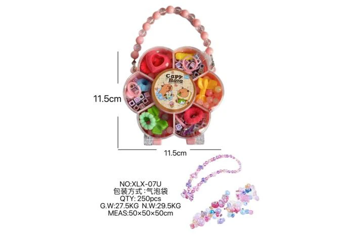 DIY playhouse girl toy beads capybara plum blossom