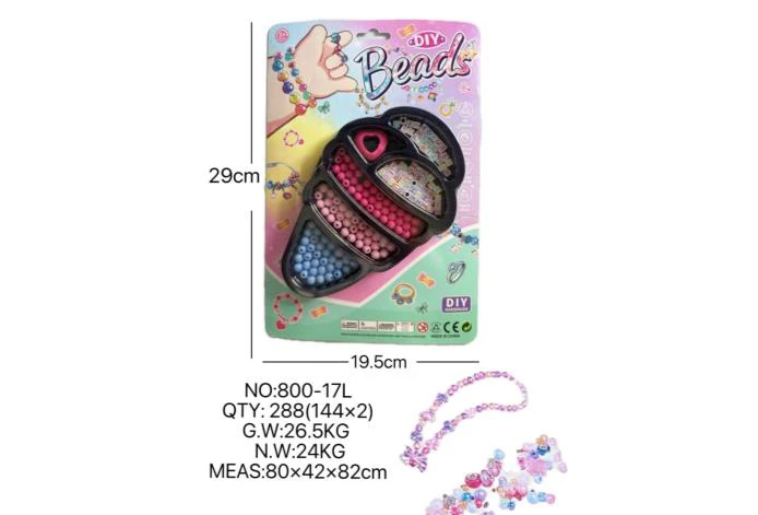 DIY pretend play girl toy beaded cartoon hand big ice cream