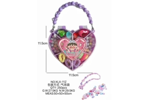 DIY pretend play girl toy bead girl heart