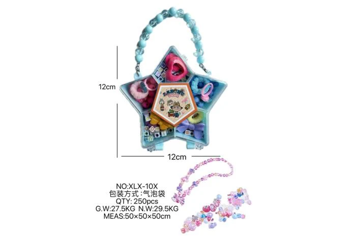 DIY pretend play girl toy bead Labubu pentagram