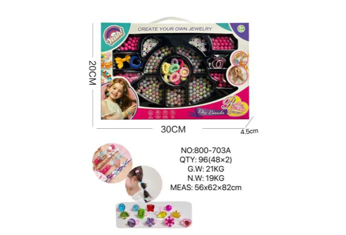 DIY playhouse girl toy beads little girl cat