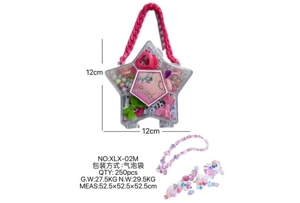 DIY pretend play girl toy beaded jewelry five-pointed star