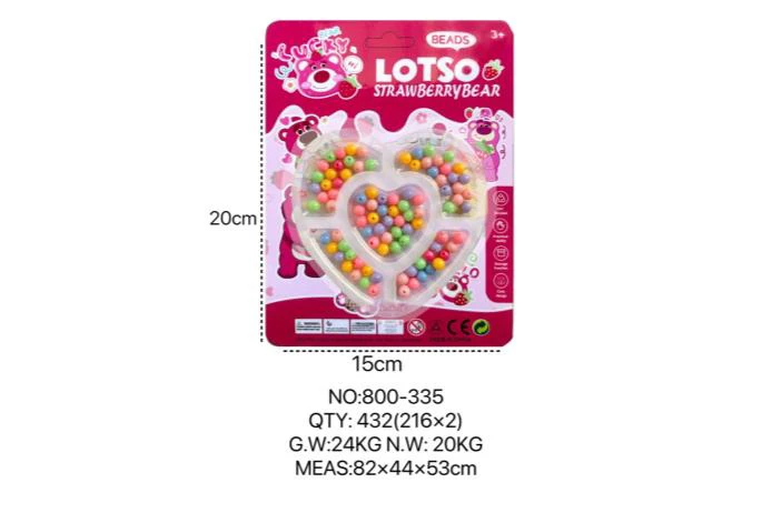 Strawberry Bear DIY Beads Heart