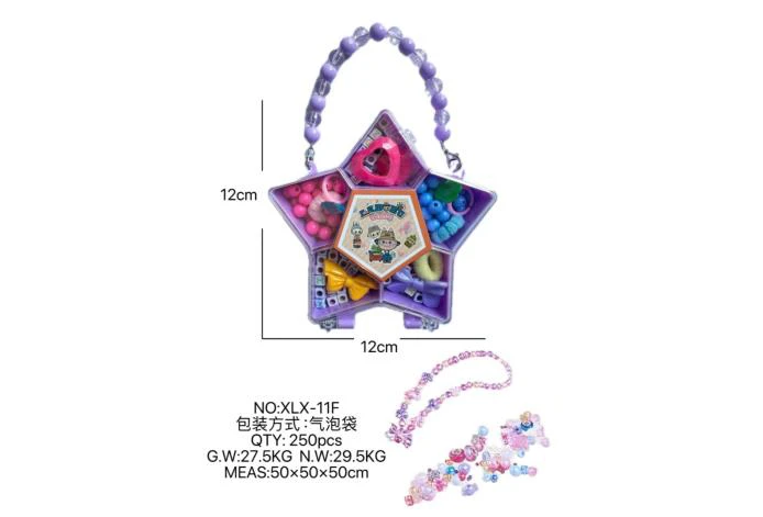 DIY pretend play girl toy bead Labubu pentagram