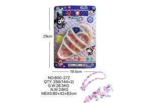 DIY pretend play girl toy beaded Kuromi ice cream
