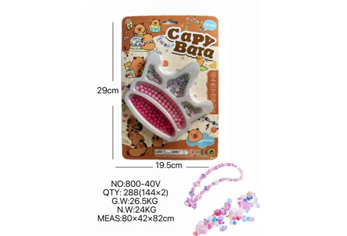 DIY pretend play girl toys beaded capybara crown