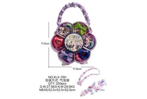 DIY pretend play girl toy beaded Stitch plum blossom