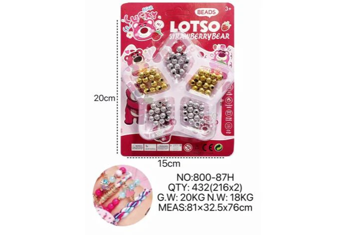 DIY Beaded Strawberry Bear Five-Point Star