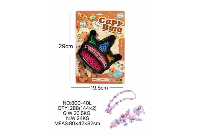 DIY pretend play girl toys beaded capybara crown