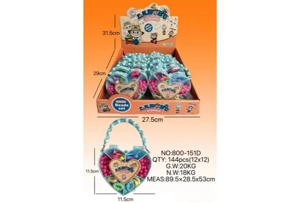 DIY Play House Girl Toy Beads Pull Cloth Heart (12PCS Single Price)