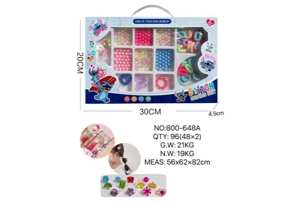 DIY pretend play girl toy beads Stitch square