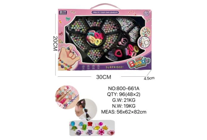 DIY Playing House Girl Toys Beaded Cartoon Hand Heart