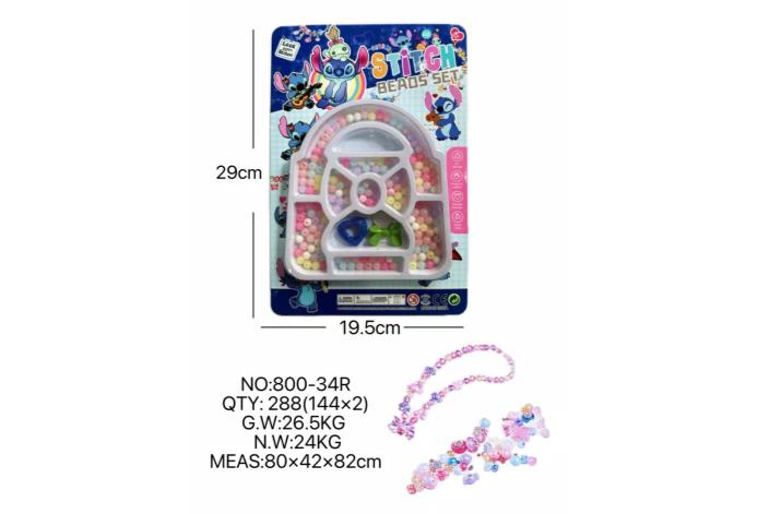 DIY pretend play girl toy bead Stitch bag