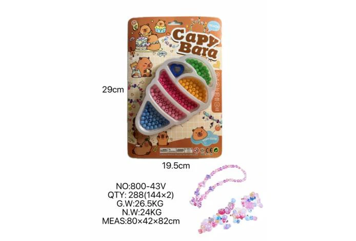 DIY pretend play girl toy beaded capybara big ice cream