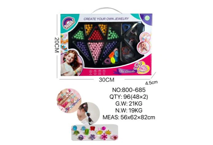 DIY Playing House Girl Toys Beaded Cartoon Hand Cat