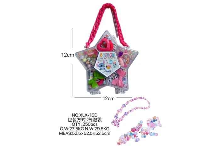 DIY pretend play girl toy beaded Stitch pentagram
