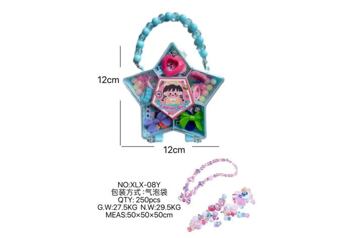 DIY play house girl toy beaded girl pentagram