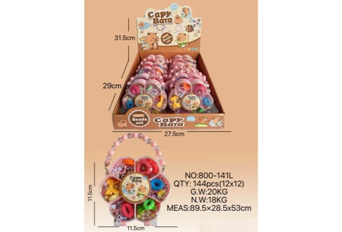 DIY Pretend Play Girl Toy Beads Capybara Plum Blossom (12PCS Single Price)