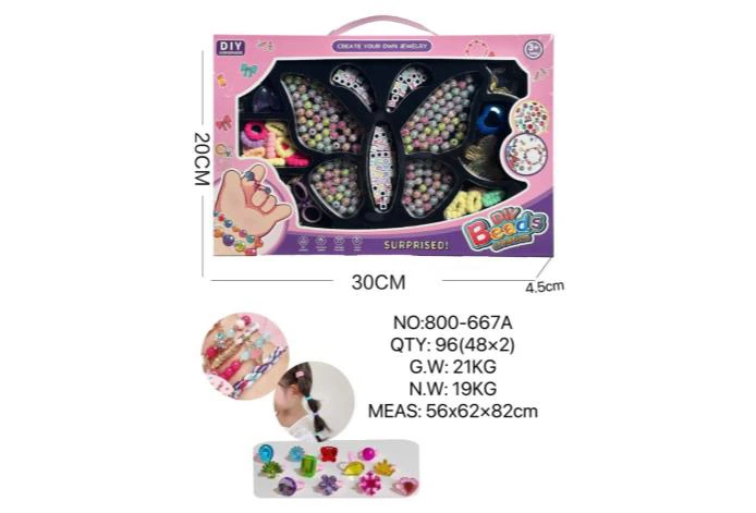 DIY Playing House Girl Toys Beaded Cartoon Hand Butterfly