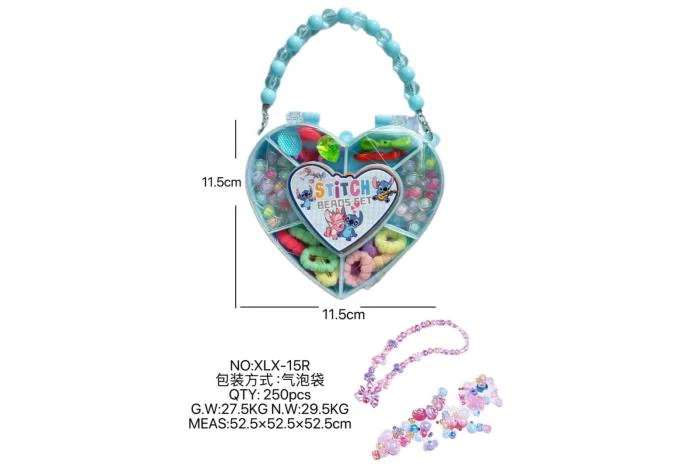DIY playing house girl toy beads Stitch heart