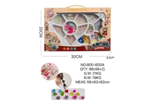 DIY pretend play girl toy beaded pull cloth heart