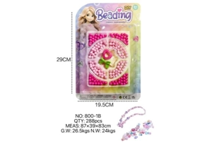 DIY pretend play girl toy beaded girl