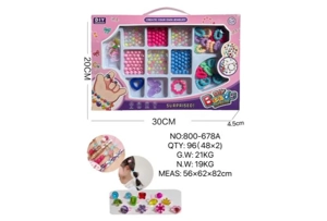 DIY Playing House Girl Toys Beaded Cartoon Hand Square