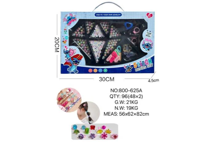 DIY pretend play girl toy beads Stitch diamond