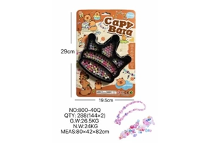 DIY pretend play girl toys beaded capybara crown