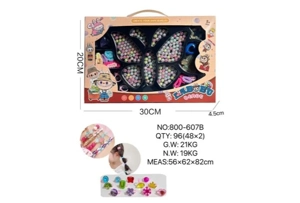 DIY pretend play girl toy beaded pull cloth butterfly