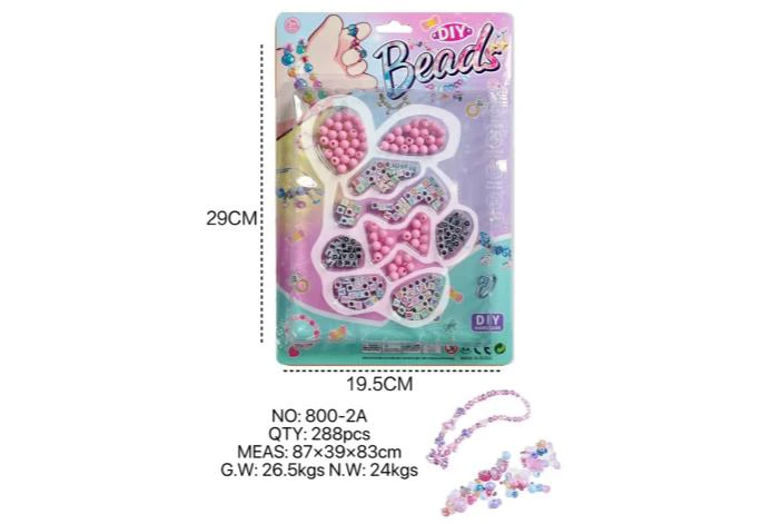 DIY pretend play girl toy beaded cartoon hand