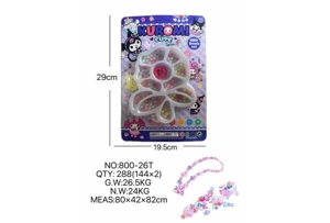 DIY playhouse girl toy beaded Kuromi flower