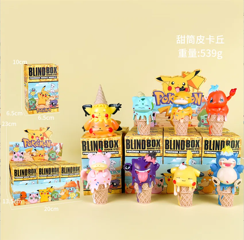 Pikachu Pokémon Figure Ice Cream Cone Pikachu 8pcs