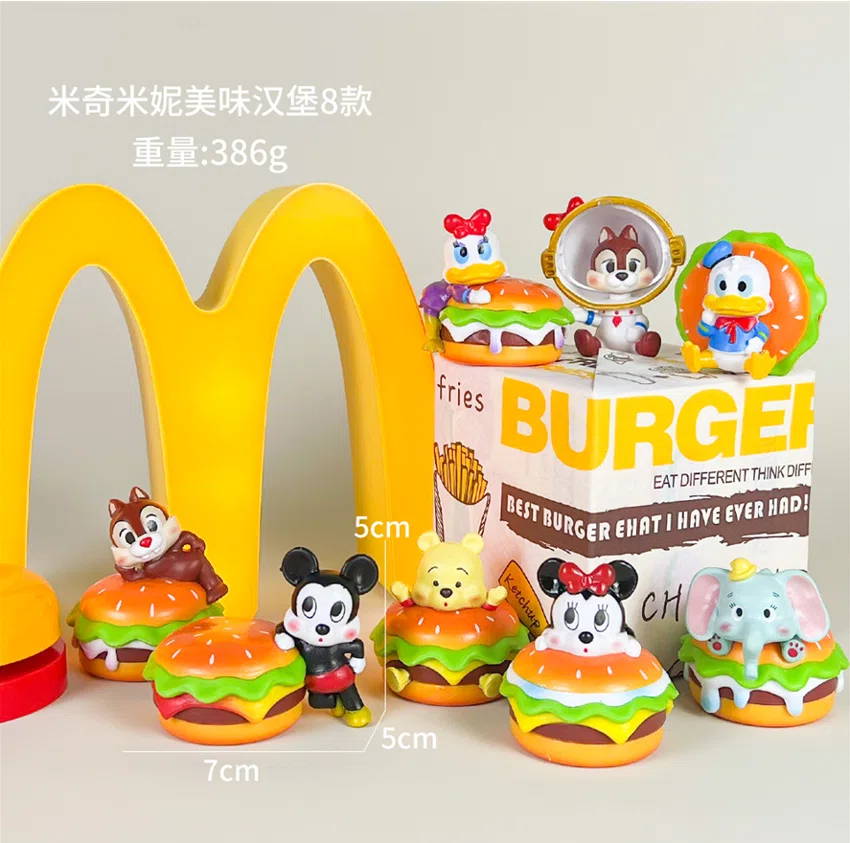 Disney Figurines Mickey and Minnie Delicious Burger 8 Types