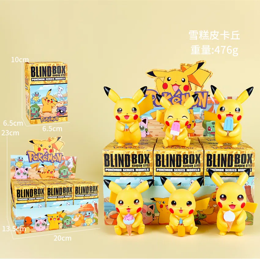 Pikachu Pokémon Figure Ice Cream Pikachu 6pcs