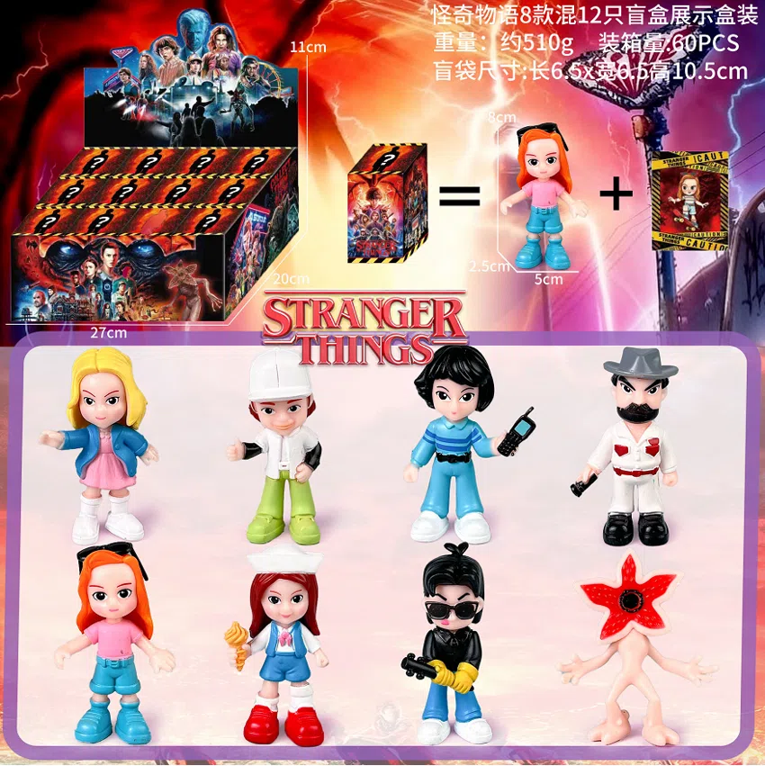 Stranger Things Figurine Season 5 Standing Pose Blind Bag with Card 24 Pieces