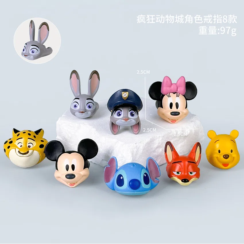 Disney Figurines Zootopia Character Rings 8 Types