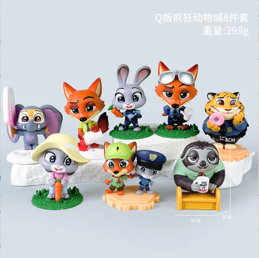 Disney Figurines Q-version Zootopia 8 Types