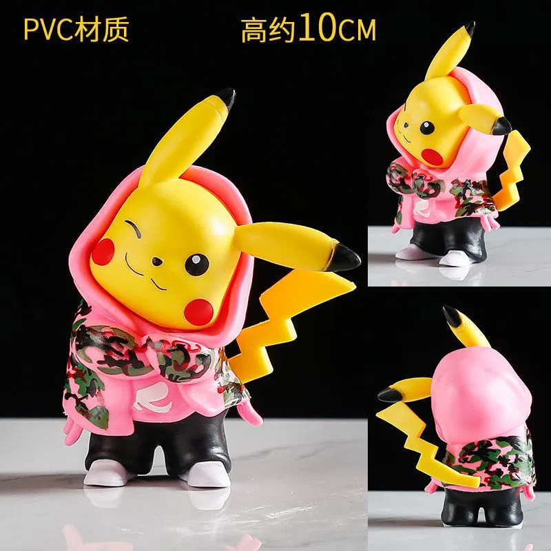 Pikachu Camouflage Pikachu Figurine Pink