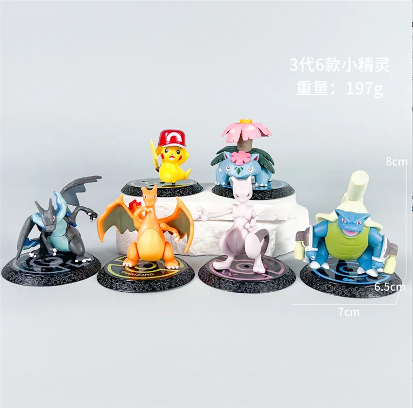 Pikachu Pokémon Figure 3rd Generation Pokémon 6pcs