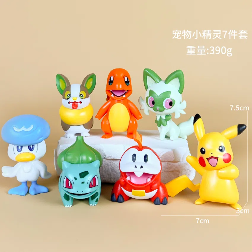 Pikachu Pokémon Figure Electric Pikachu 7pcs