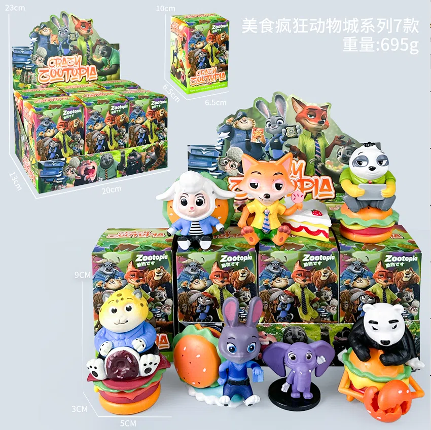 Disney Figurines Zootopia Food Series 7 Types