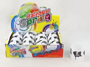 12 Snowflake Print Rainbow Rings